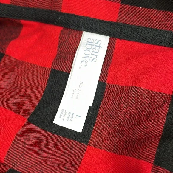 Button Flannel pajama top - Picture 7 of 8